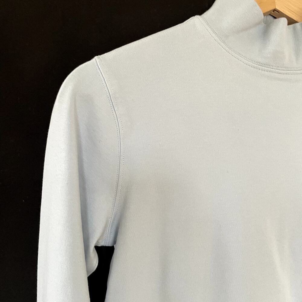 Lands' End soft light blue relaxed fit turtleneck sweater women's size XS cotton - Picture 2 of 7